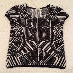 Anthropologie Moth Dahlia Jacquard Top